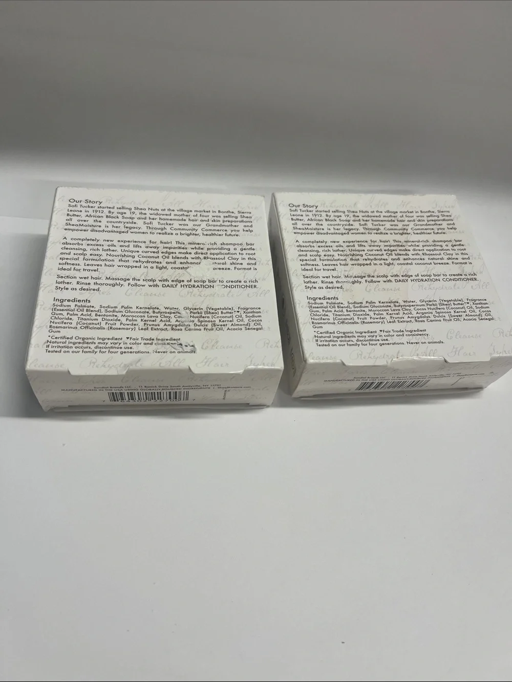 Shea Moisture Rhassoul Clay Shampoo Bars - Sealed Full Size Set of Two